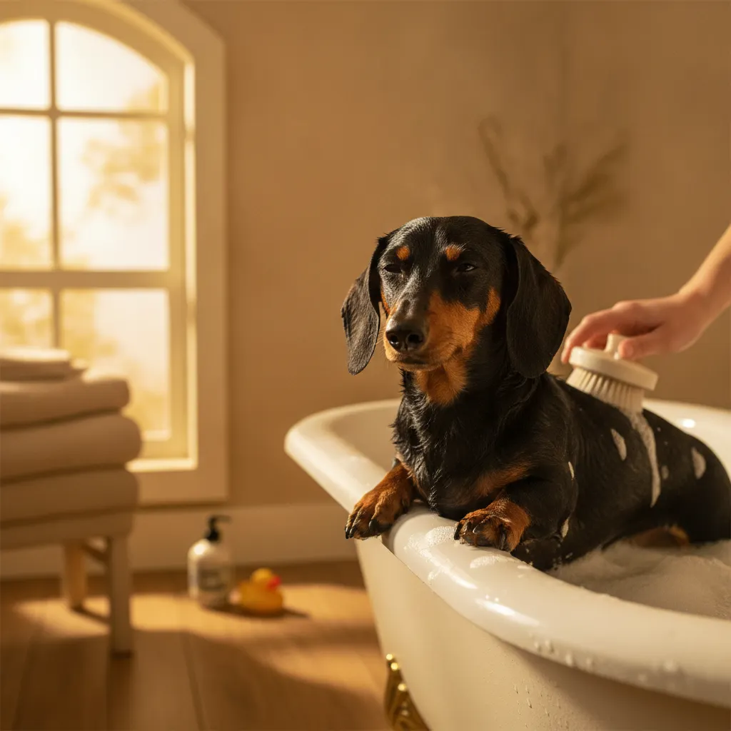 Beyond the Brush: A Back-Safe Guide to Bath Time and Ear Cleaning for Your Doxie